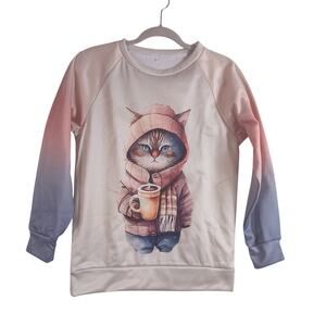 Cat Drinking Coffee in Cold Weather, Size Small